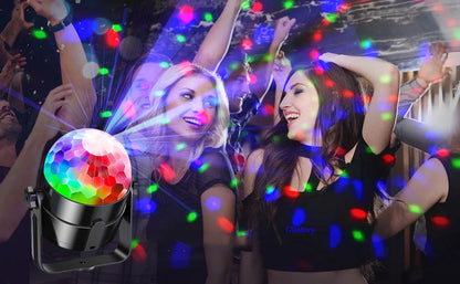 Luz de bola de discoteca led ativada por som rgb com controle remoto rotativa lâmpada de palco dj para casa carro festa clube decoração de natal