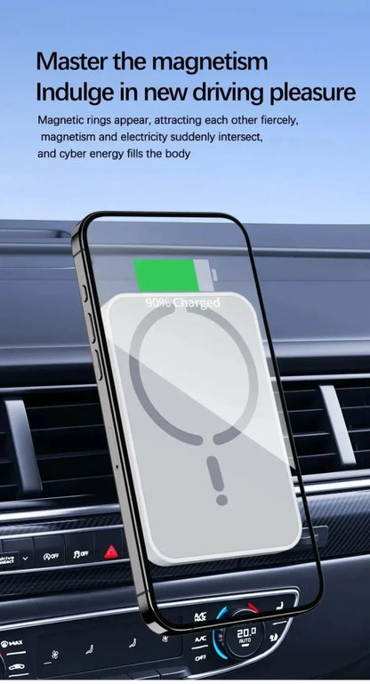 Carregadores magnéticos sem fio para carro, 30w, clipe de ventilação de ar, suporte de telefone para iphone15 14 13 12 11pro max macsafe, carregamento rápido