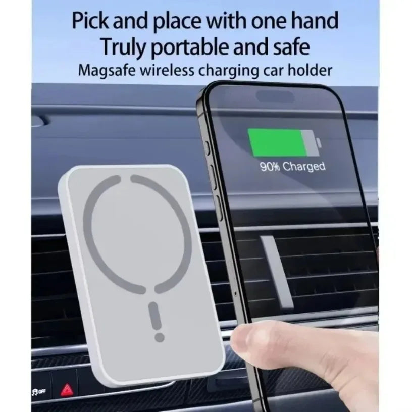 Carregadores magnéticos sem fio para carro, 30w, clipe de ventilação de ar, suporte de telefone para iphone15 14 13 12 11pro max macsafe, carregamento rápido