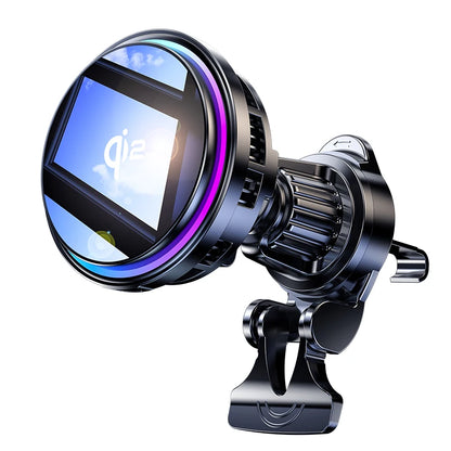 Ice Cooling magnético carregador de carro sem fio, estação de carregamento rápido, suporte do telefone magnético, suporte para iPhone 15, 14, 13, 12 Pro Max, 15W