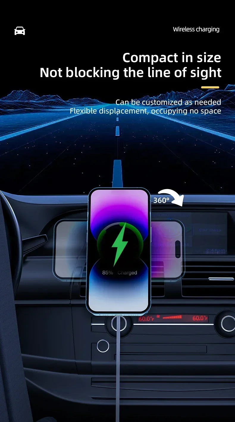 Vikefon 30w carregador magnético sem fio do carro para iphone 12 13 14 15 pro max ventilação de ar suporte do telefone do carro carregamento rápido do carro