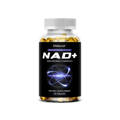 NAD+Supplements - with Resveratrol - Natural Energy Supplement, Support Cell Health, Anti-aging, Enhance Immunity - 120 Capsules