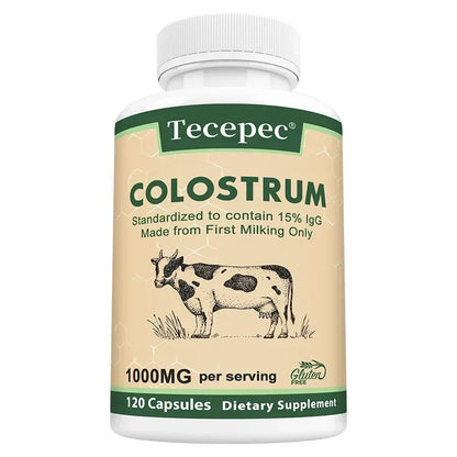 Colostrum Supplement-contains 15% IgG Immunoglobulin,promotes Digestive System,promotes Hair,and Maintains Skin and Nail Health