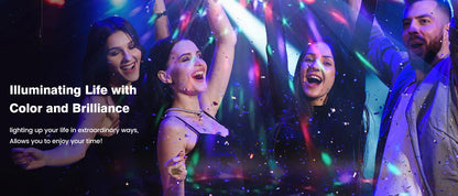 Luz de bola de discoteca led ativada por som rgb com controle remoto rotativa lâmpada de palco dj para casa carro festa clube decoração de natal