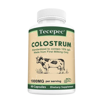 Colostrum Supplement-contains 15% IgG Immunoglobulin,promotes Digestive System,promotes Hair,and Maintains Skin and Nail Health