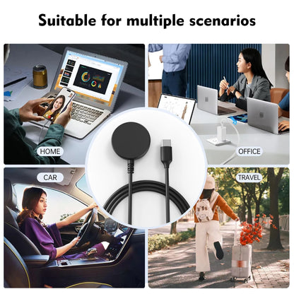 Carregador de relógio giratório para Galaxy Watch Cabo carregador para Galaxy Watch 3/4/5/6/7/8 Ultra 4/6/8 Classic 5 Pro Active 1/2