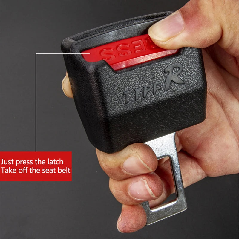 2pcs/set Car Safety Belt Buckle Extension Clip Safety Belt Buckle Thick Socket Plug Thick Insert Socket Extender Tool Accessory