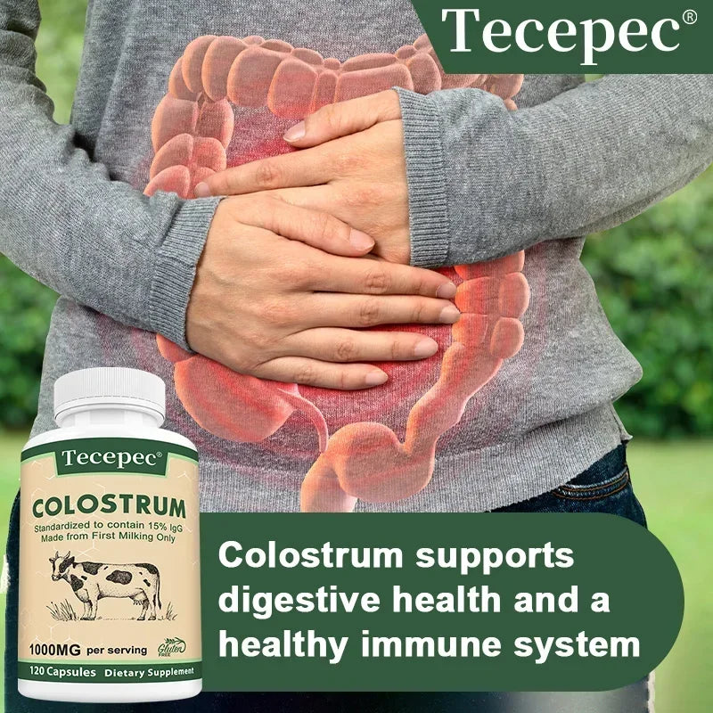 Colostrum Supplement-contains 15% IgG Immunoglobulin,promotes Digestive System,promotes Hair,and Maintains Skin and Nail Health