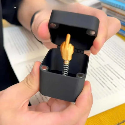 Fora da caixa pop-up dedo médio caixa de presente mesa criativa decoração para casa presentes dedo médio novidade natal engraçado brincadeira presente