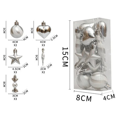 Christmas Balls Ornaments Xmas Tree Hanging Pendant Heart Candy Star ShapedHome Decoration 2024 Navidad New Year Gifts 2025
