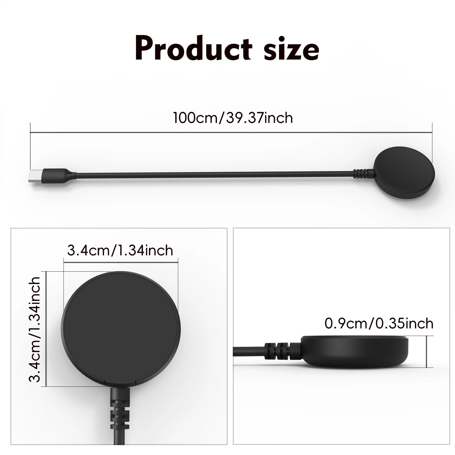 Carregador de relógio giratório para Galaxy Watch Cabo carregador para Galaxy Watch 3/4/5/6/7/8 Ultra 4/6/8 Classic 5 Pro Active 1/2