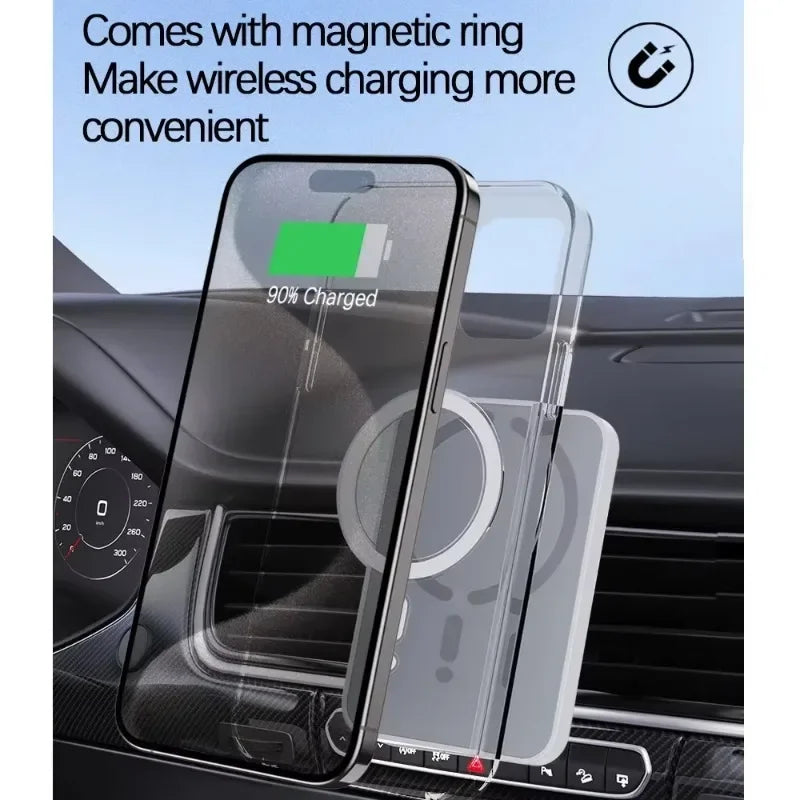 30w magnético sem fio carregador de carro clipe ventilação ar suporte do telefone para magsafe iphone 16 15 14 13 12 pro max suporte carregamento rápido do carro