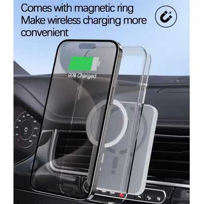 30w magnético sem fio carregador de carro clipe ventilação ar suporte do telefone para magsafe iphone 16 15 14 13 12 pro max suporte carregamento rápido do carro