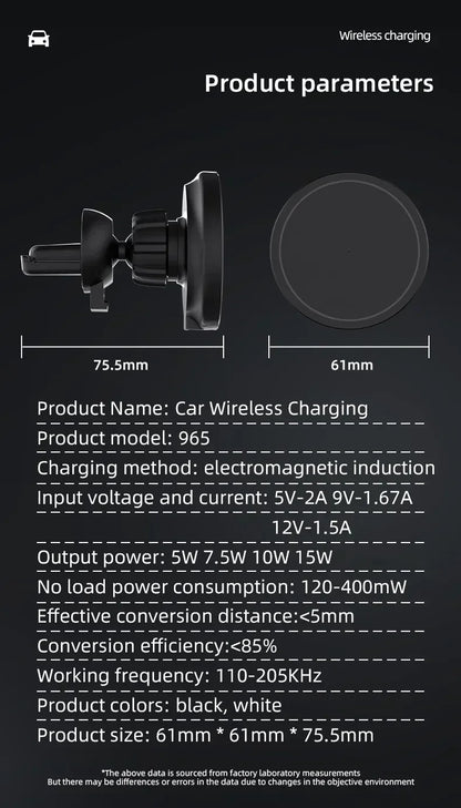 Vikefon 30w carregador magnético sem fio do carro para iphone 12 13 14 15 pro max ventilação de ar suporte do telefone do carro carregamento rápido do carro