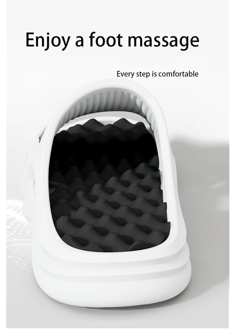 Men Fashion Massage Slippers Indoor/Outdoor Sandals Beach Flip Flop Thick Sole Male Slides Summer  Slippers