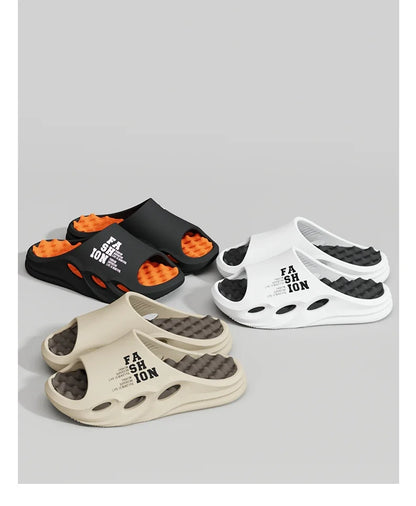 Men Fashion Massage Slippers Indoor/Outdoor Sandals Beach Flip Flop Thick Sole Male Slides Summer  Slippers