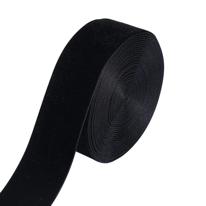 5-10 jardas/rolo fitas de veludo preto vinho cor vermelha única face reunindo webbing para diy artesanato de natal embrulho decoração