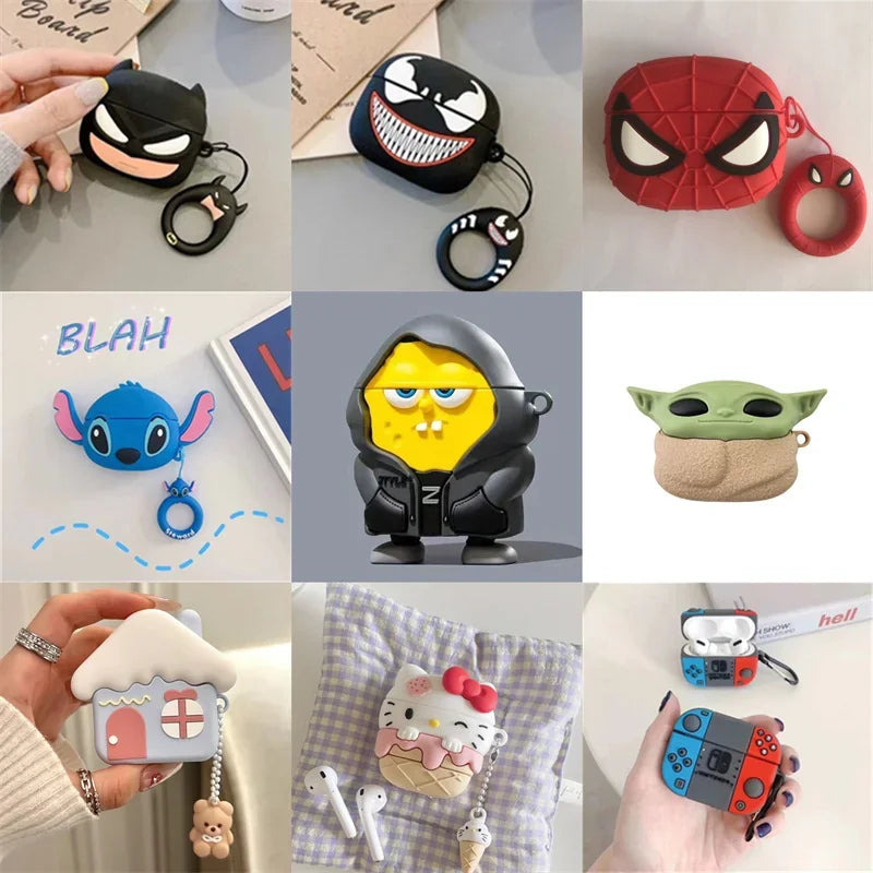Case for  AirPods 4 2024 3D Cartoon Arterial Silicone Earphone Charging Case Suitable for AirPods Pro 2,  for AirPods 3 2 1