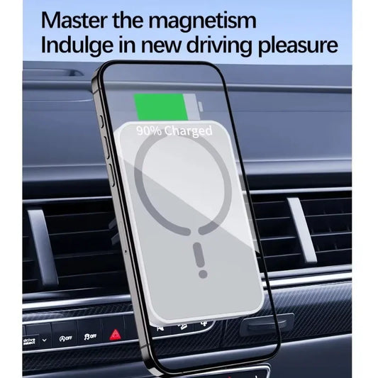 30w magnético sem fio carregador de carro clipe ventilação ar suporte do telefone para magsafe iphone 16 15 14 13 12 pro max suporte carregamento rápido do carro