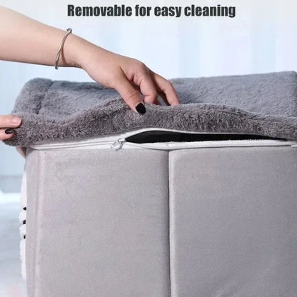 Indoor Warm Dog House Soft Pet Bed Tent House Dog Kennel Cat Bed Removable and Washable Cushion Suitable Four Season Universal