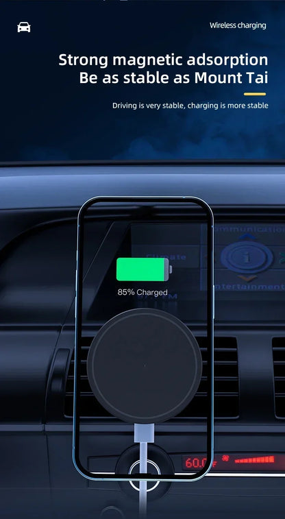 Vikefon 30w carregador magnético sem fio do carro para iphone 12 13 14 15 pro max ventilação de ar suporte do telefone do carro carregamento rápido do carro