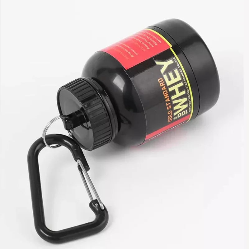 100/200ml Portable Protein Powder Supplement Container Lightweight Leakproof Storage Bottle