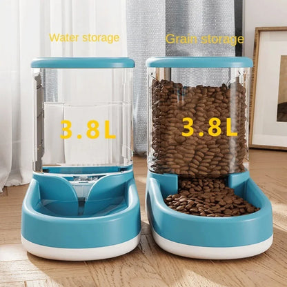 Automatic Pet Water & Food Dispenser - Gravity Flow Feeder for Cats & Dogs