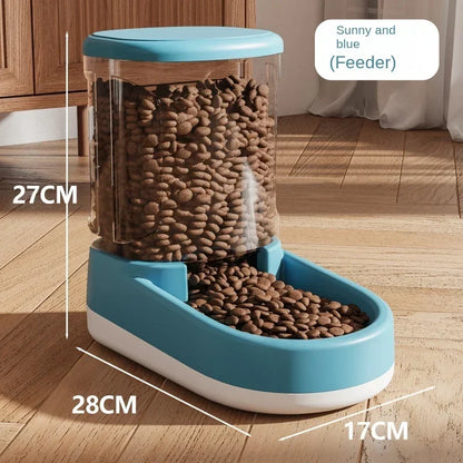 Automatic Pet Water & Food Dispenser - Gravity Flow Feeder for Cats & Dogs