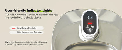 Wireless Cat Water Fountain Stainless Steel 135floz/4L Battery Operated Automatic Cordless Cat Water Dispenser Pet Fountain