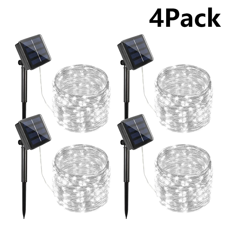 7m/12m/22/32m solar led luz de fadas ao ar livre festão led à prova dwaterproof água guirlanda luzes da corda festa natal jardim lâmpada solar decoração
