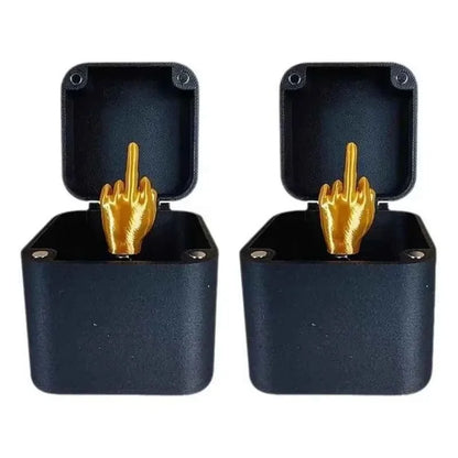 Fora da caixa pop-up dedo médio caixa de presente mesa criativa decoração para casa presentes dedo médio novidade natal engraçado brincadeira presente