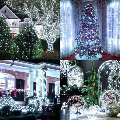 7m/12m/22/32m solar led luz de fadas ao ar livre festão led à prova dwaterproof água guirlanda luzes da corda festa natal jardim lâmpada solar decoração