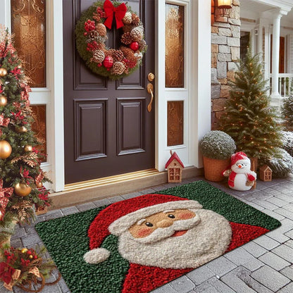 Tapete de porta de natal vermelho papai noel ao ar livre e interior homem de gengibre tapete ano novo 2026 feliz natal decoração para casa pé tapete
