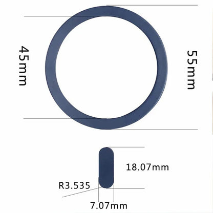 Anel de placa magnética Magsafe, Etiqueta universal do metal, Carregador sem fio, Folha para suporte do carro do ímã, Suporte