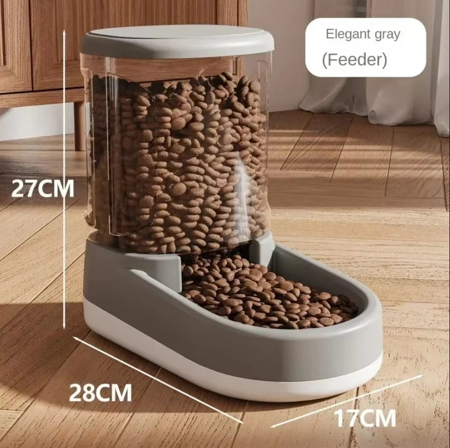 Automatic Pet Water & Food Dispenser - Gravity Flow Feeder for Cats & Dogs