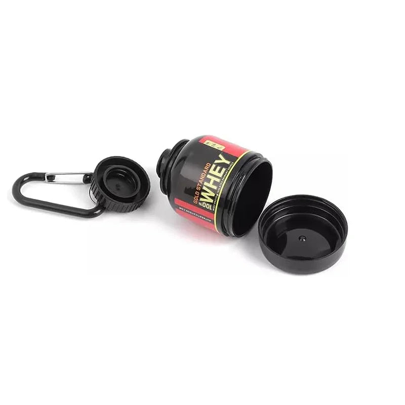 100/200ml Portable Protein Powder Supplement Container Lightweight Leakproof Storage Bottle