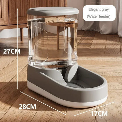 Automatic Pet Water & Food Dispenser - Gravity Flow Feeder for Cats & Dogs