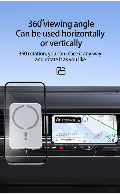 Suporte magnético para telefone, carregamento sem fio, saída de ar, 30w, almofada de carregamento rápido para magsafe iphone 16 15 14 13 12 pro max 12 xs