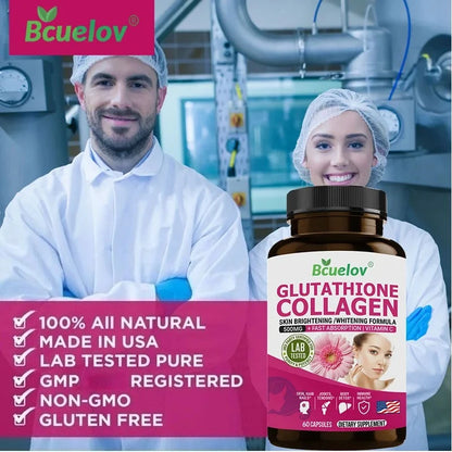 Glutathione Collagen Supplement - Supports Healthy Skin, Hair, Nails, Bones, Antioxidant