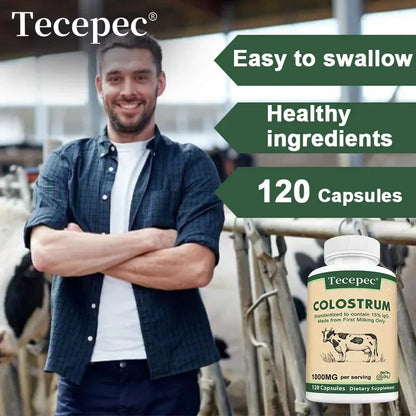 Colostrum Supplement-contains 15% IgG Immunoglobulin,promotes Digestive System,promotes Hair,and Maintains Skin and Nail Health